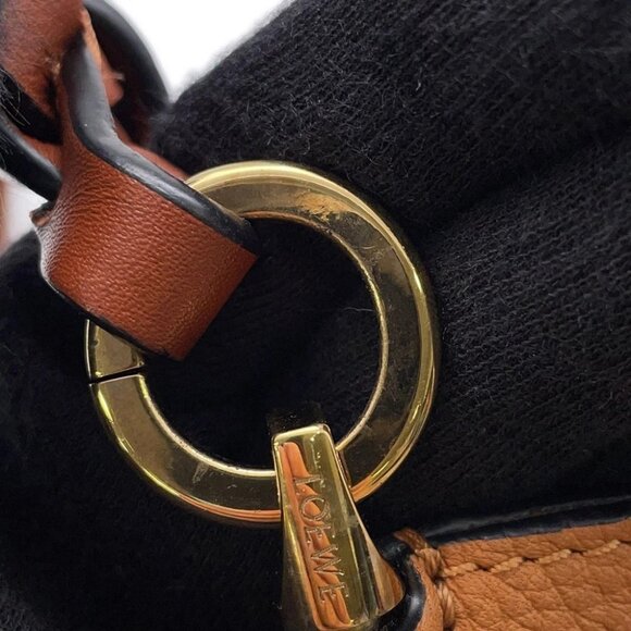 LOEWE Gate bucket Shoulder Bag Leather Brown - Picture 12 of 14